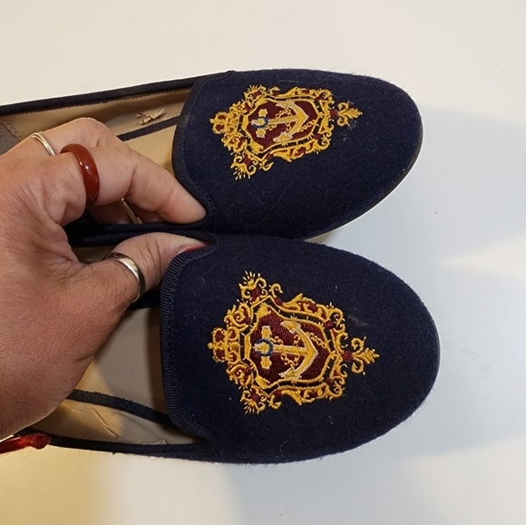 Charter Club navy Femmiie Slip On Smoking Loafers Women's Size 6M - Picture 4 of 13